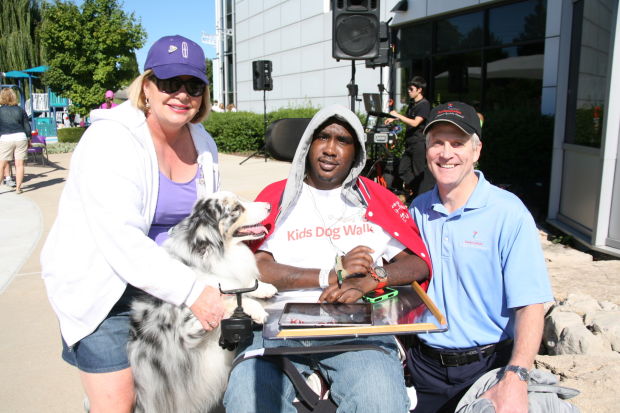 Laurie Tanner with Jack, Keyon Johnson, Dr. Nick Holekamp